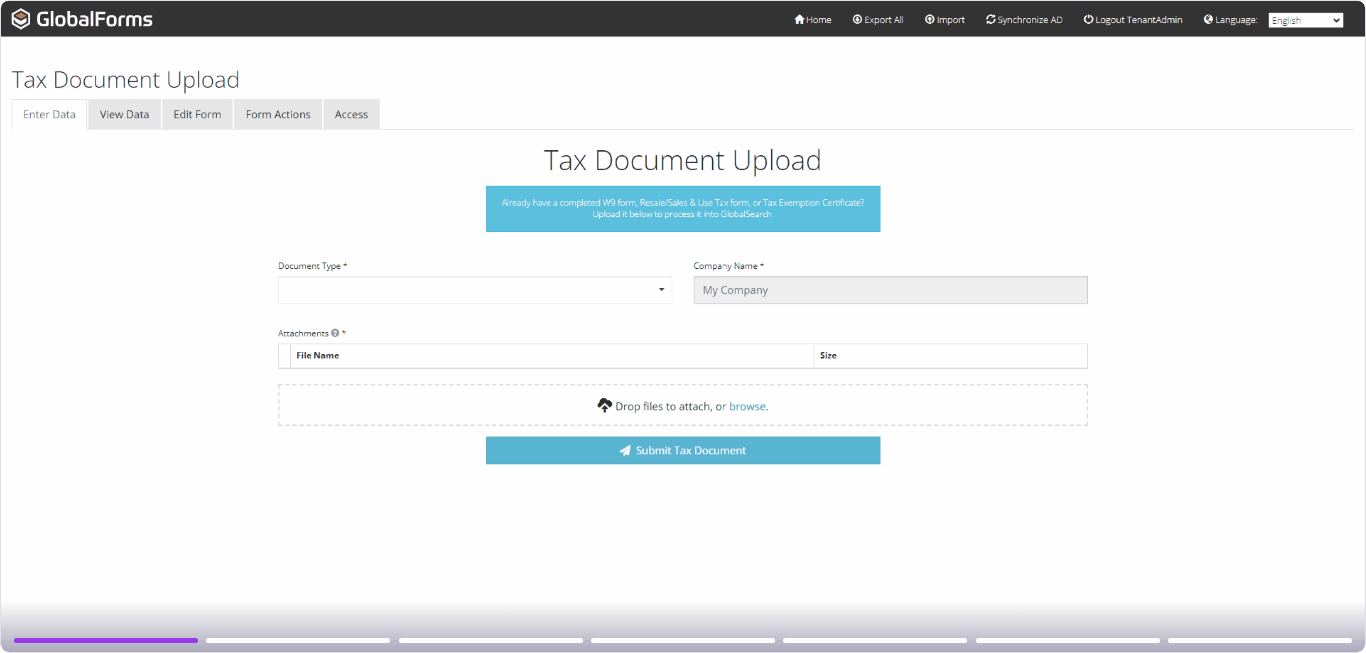 GlobalForms Interactive Demo