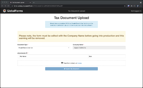 Tax Upload Form